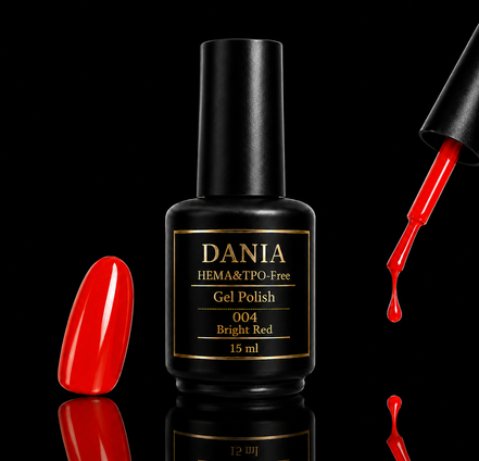 004 Bright Red | Gel Polish HEMA & TPO Free 15ml