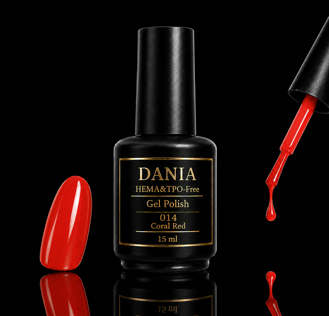 014 Coral Red | Gel Polish HEMA & TPO Free 15ml