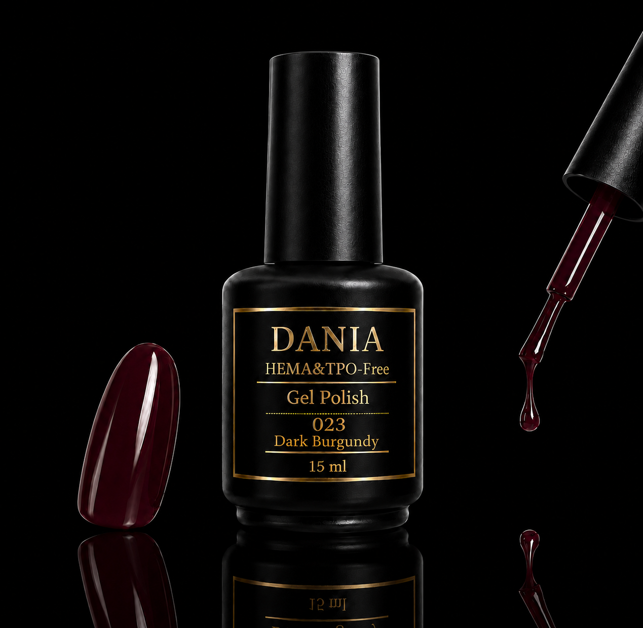 DANIÀ Gel Polish 023 Dark Burgundy 15 ml