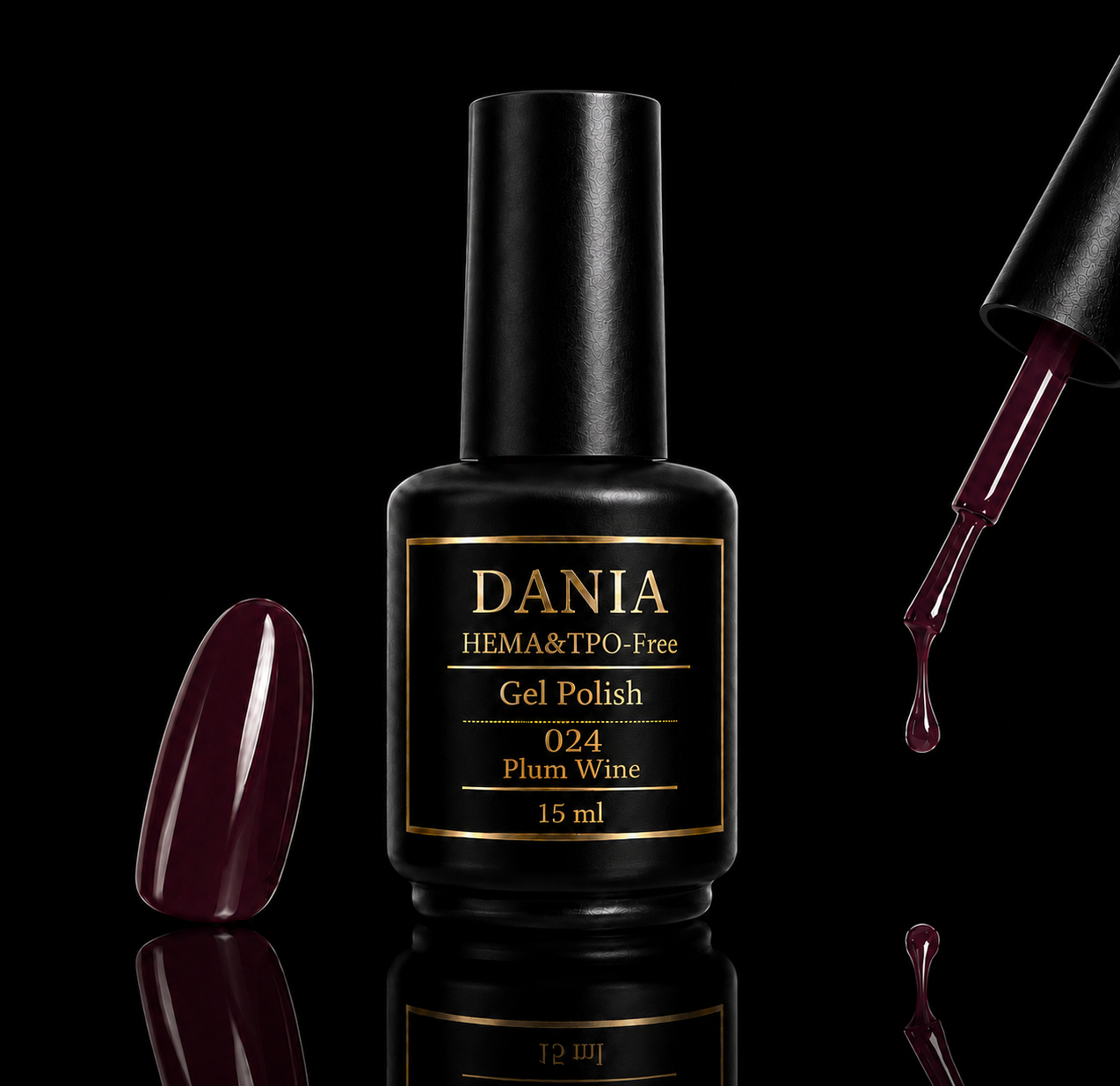DANIÀ Gel Polish 024 Plum Wine 15 ml