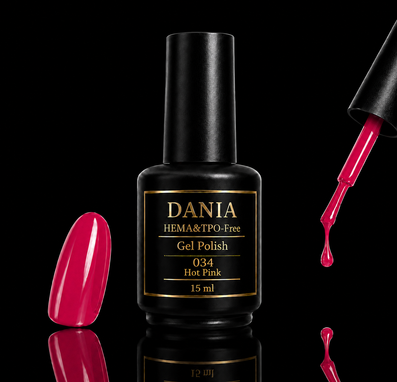 034 Hot Pink | Gel Polish HEMA & TPO Free 15ml