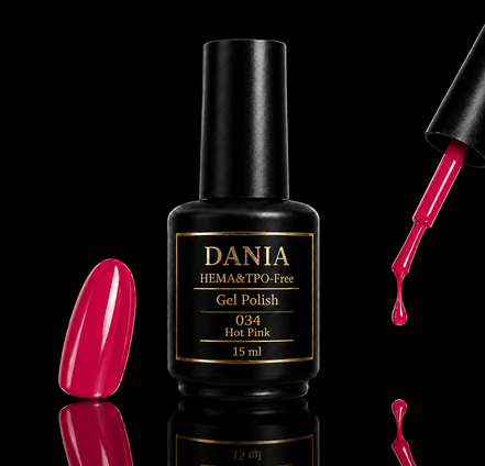 034 Hot Pink | Gel Polish HEMA & TPO Free 15ml