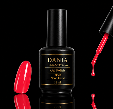 059 Neon Coral | Gel Polish HEMA & TPO Free 15ml