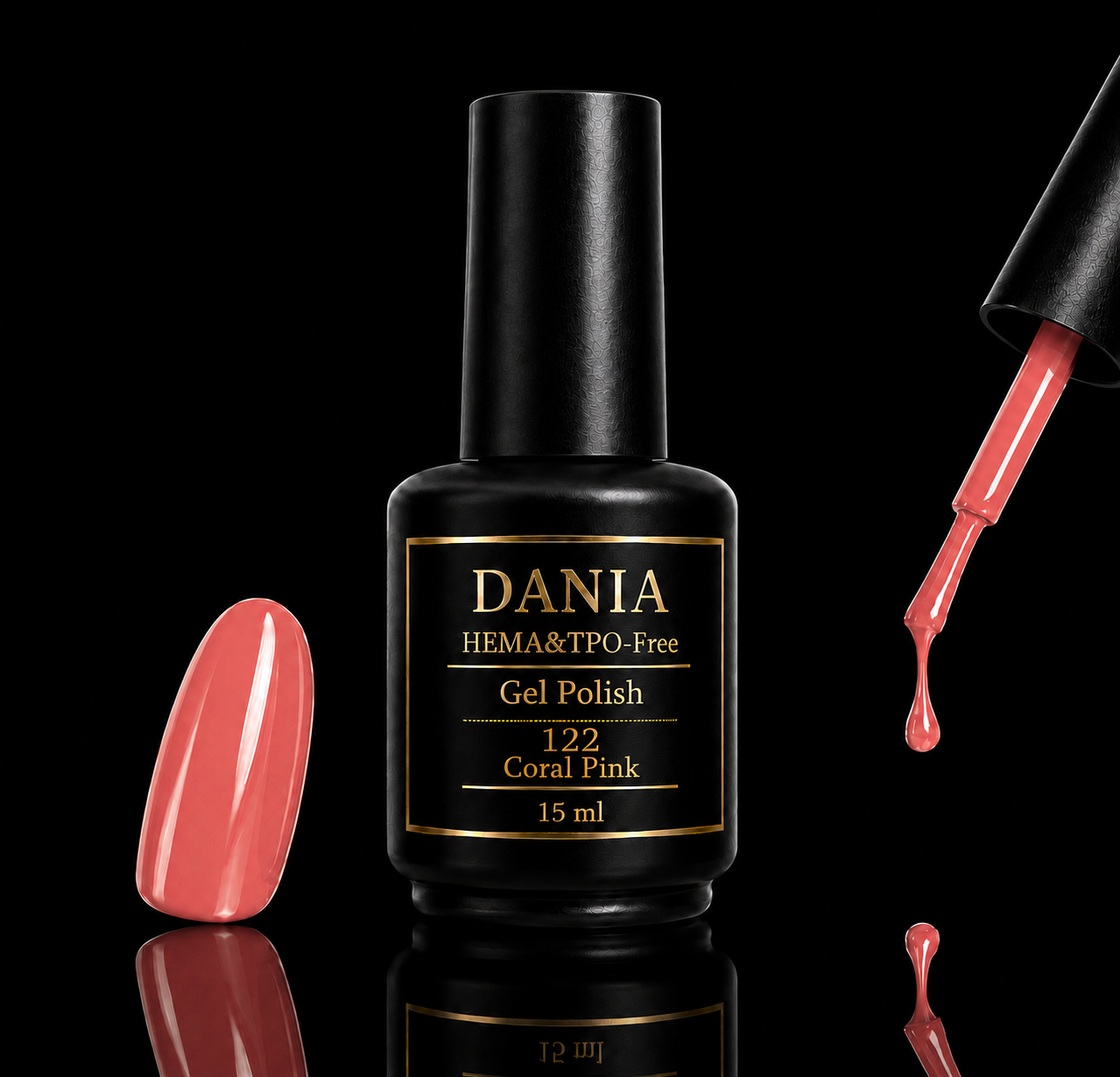122 Coral Pink | Gel Polish HEMA & TPO Free 15ml