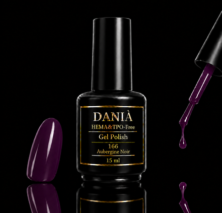 166 Aubergine Noir | Gel Polish HEMA & TPO Free 15ml