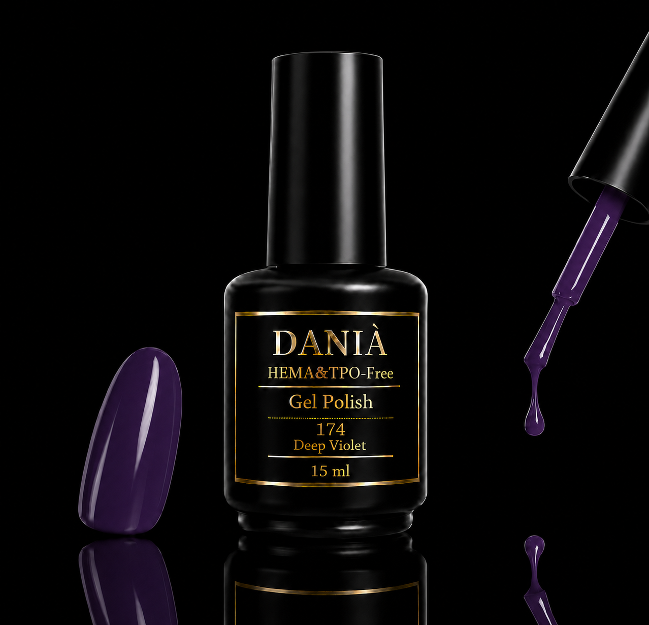DANIÀ Gel Polish 174 Deep Violet 15 ml