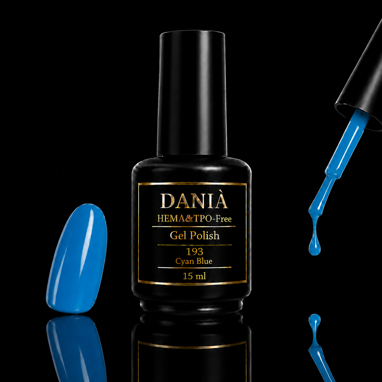 DANIÀ Gel Polish 193 Cyan Blue 15 ml