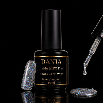 DANIÀ Blue Stardust Finish Gel No Wipe 15 ml