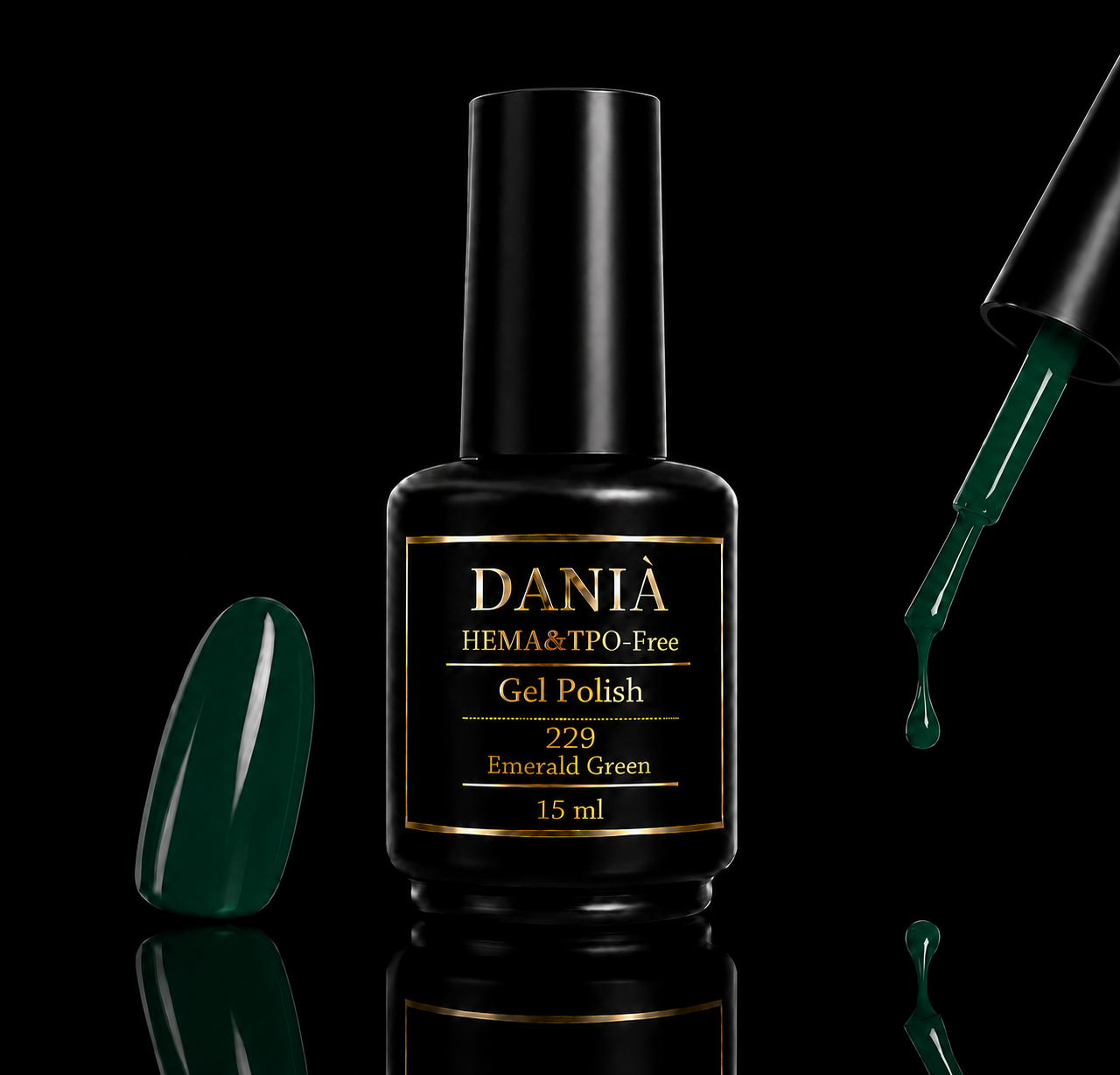 DANIÀ Gel Polish 229 Emerald Green 15 ml