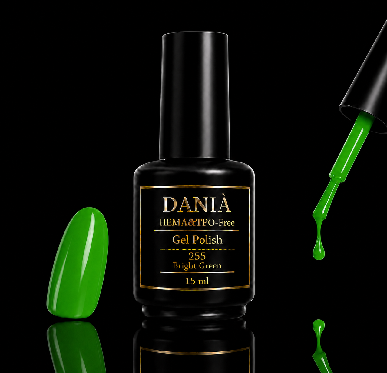 DANIÀ Gel Polish 255 Bright Green 15 ml