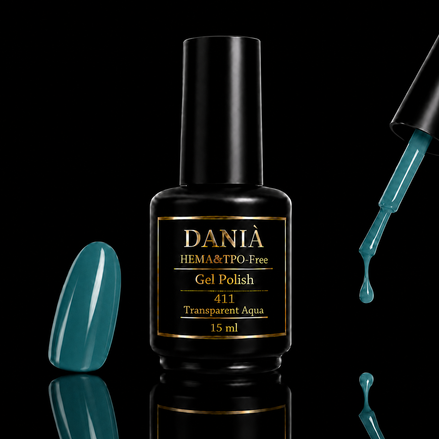 DANIÀ Gel Polish 411 Transparent Aqua 15 ml