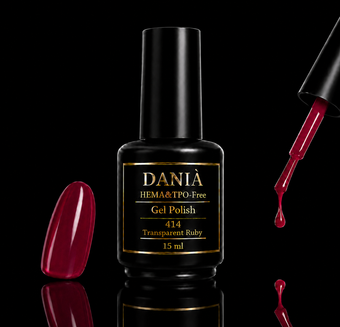 DANIÀ Gel Polish 414 Transparent Ruby 15 ml