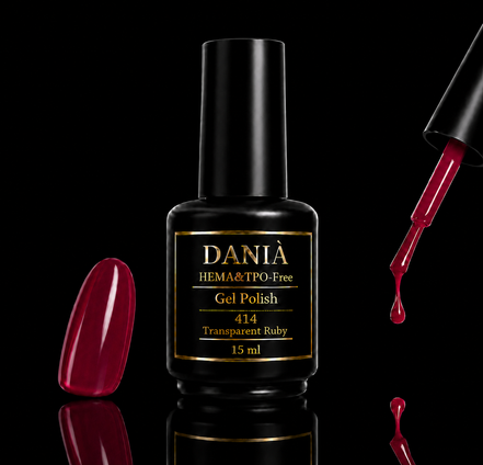 DANIÀ Gel Polish 414 Transparent Ruby 15 ml