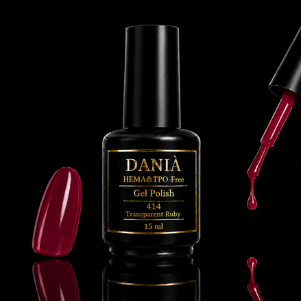 DANIÀ Gel Polish 414 Transparent Ruby 15 ml