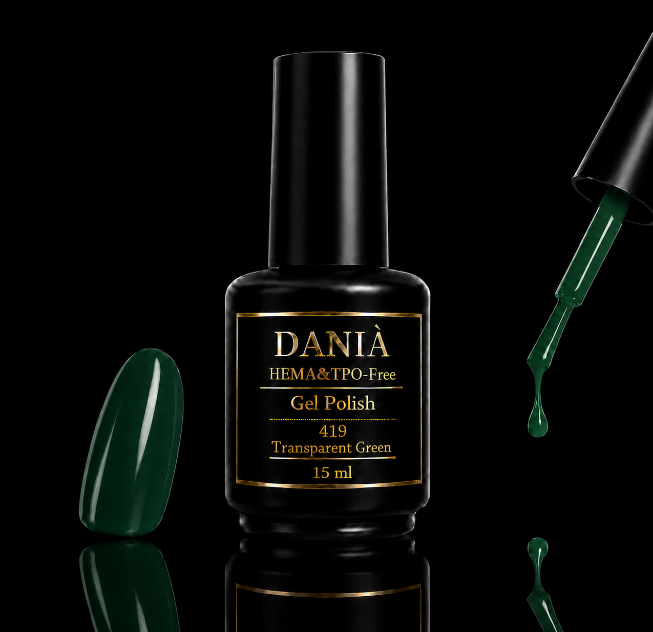 DANIÀ Gel Polish 419 Transparent Green 15 ml