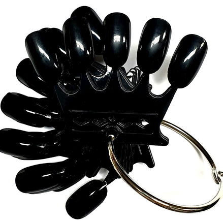 DS Nails 50tips Nail Color Farbdisplay. 10 Crown Black