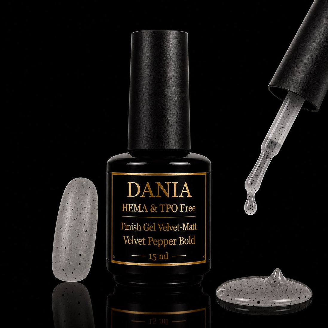 Velvet Pepper Bold – Matte No Wipe Top Coat 15ml