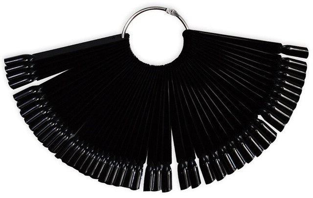 DS Nails 50tips Nail Color Farbdisplay. Black