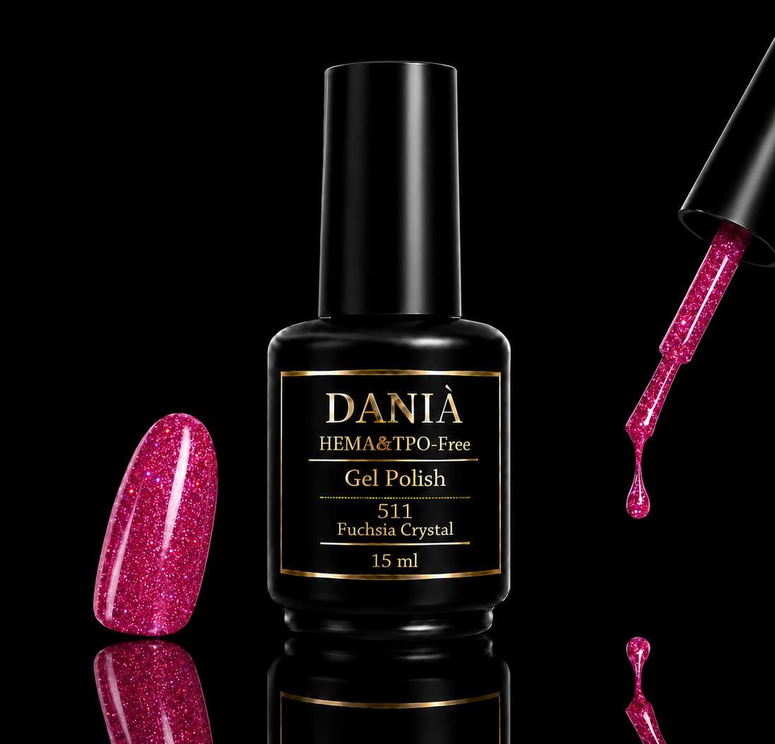 511 Fuchsia Crystal | Gel Polish HEMA & TPO Free 15ml