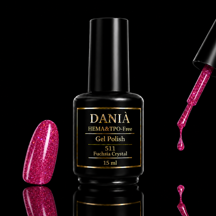 511 Fuchsia Crystal | Gel Polish HEMA & TPO Free 15ml