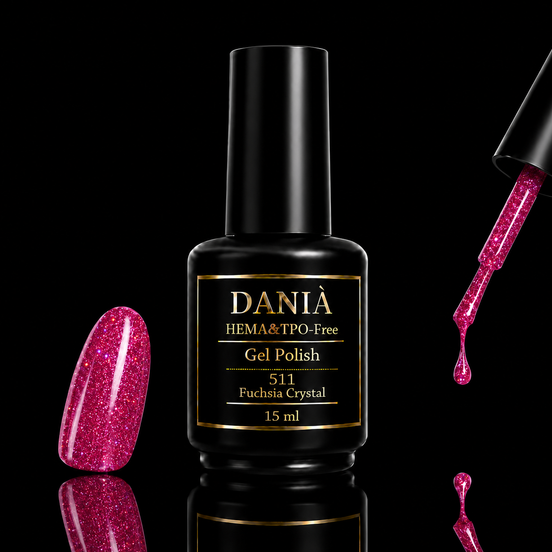 511 Fuchsia Crystal | Gel Polish HEMA & TPO Free 15ml