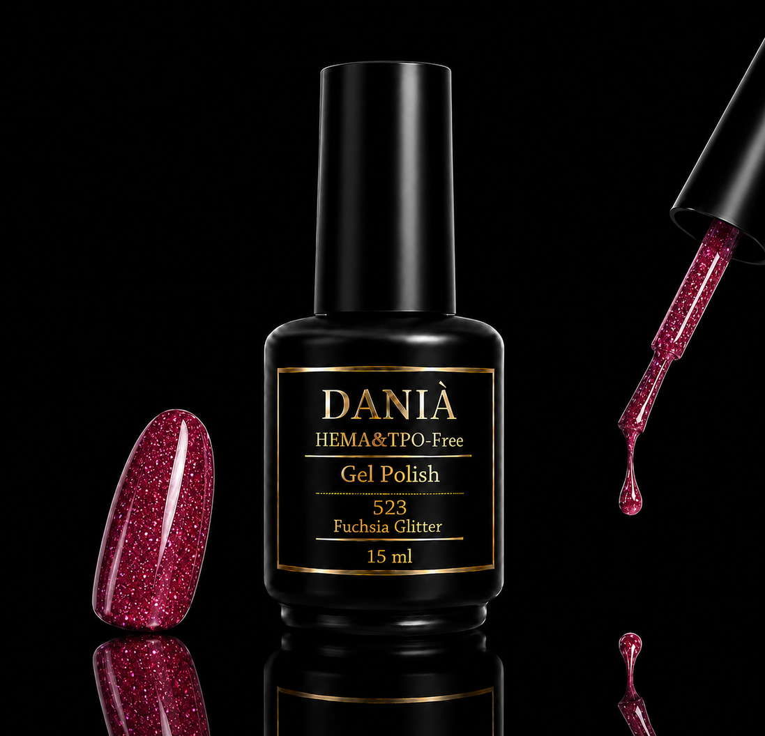 DANIÀ Gel Polish 523 Fuchsia Glitter 15 ml