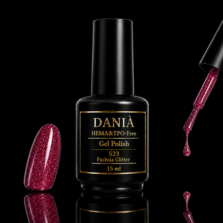 DANIÀ Gel Polish 523 Fuchsia Glitter 15 ml