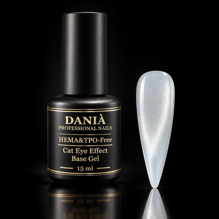 DANIÀ Cat Eye Effect Base Gel Diamant 15 ml – Transparent Magnet Gel