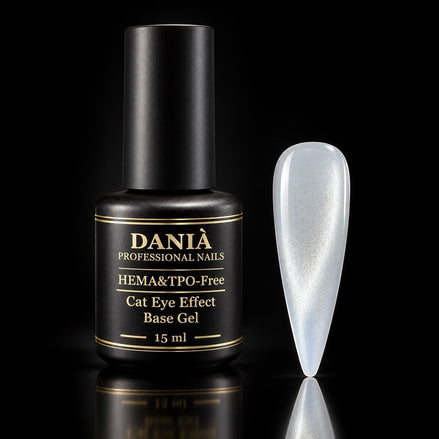 DANIÀ Cat Eye Effect Base Gel Diamant 15 ml – Transparent Magnet Gel