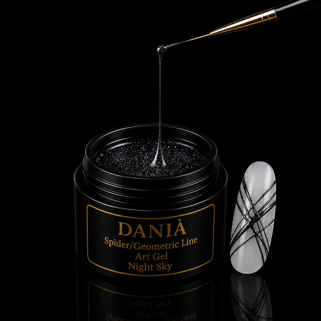 Spider/Geometric Line Art Gel Night Sky 5g
