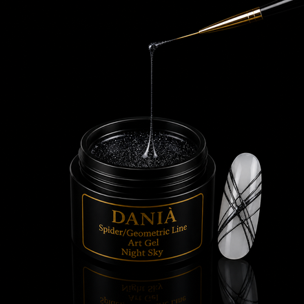 Spider/Geometric Line Art Gel Night Sky 5g