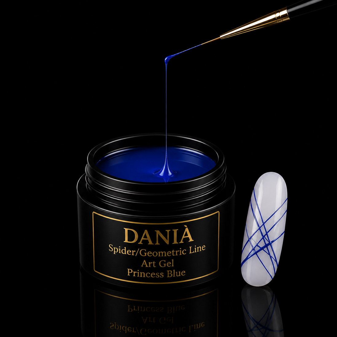 Spider/Geometric Line Art Gel Princess Blue 5g