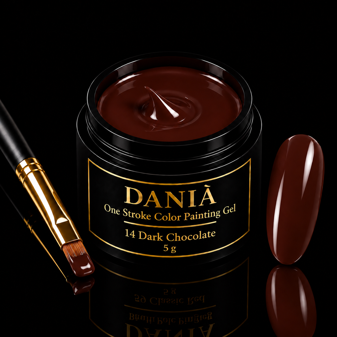 DANIÀ One Stroke Color Painting Gel 5 g – 14 Dark Chocolate