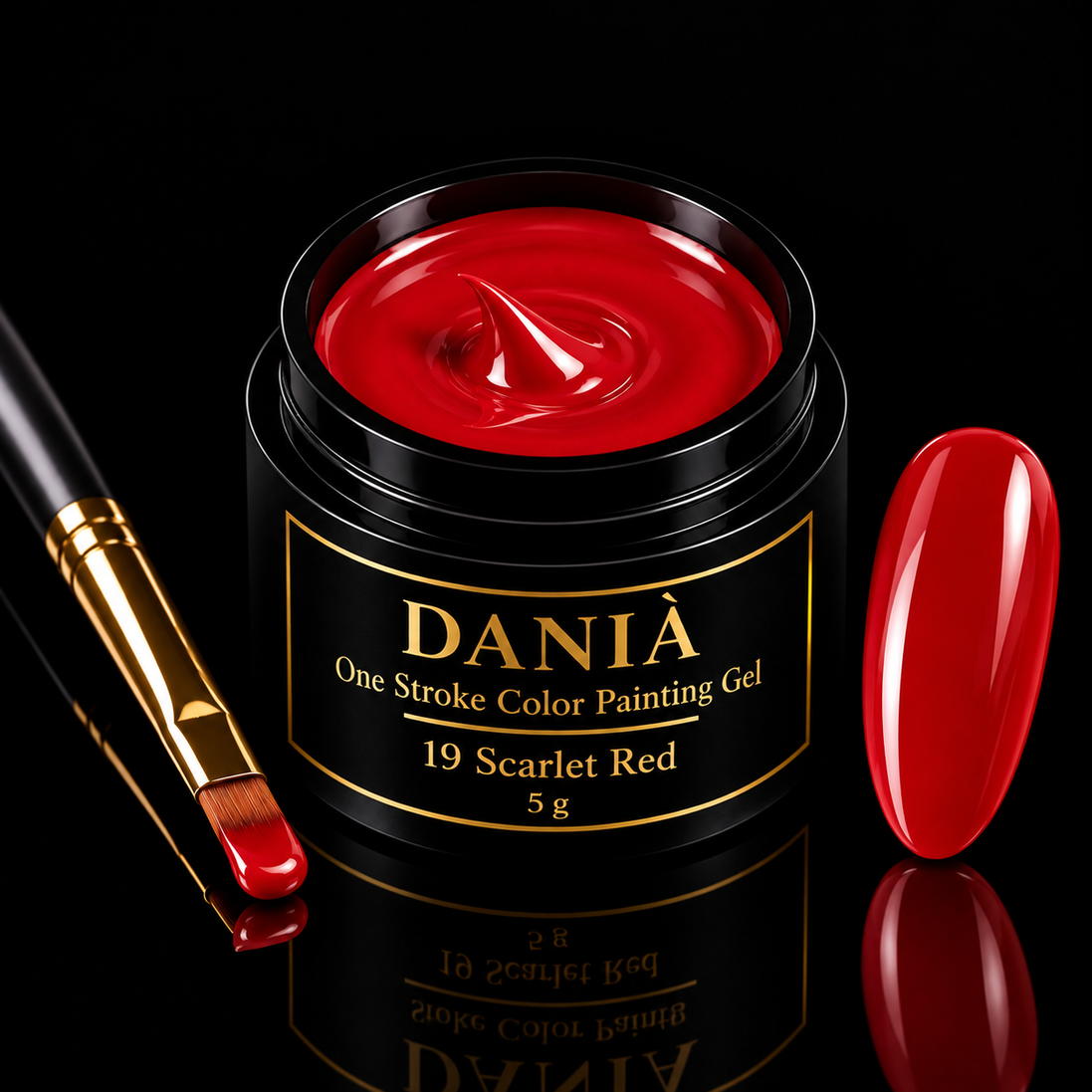 DANIÀ One Stroke Color Painting Gel 5 g – 19 Scarlet Red