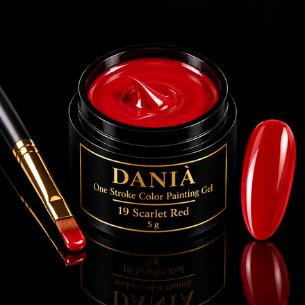 DANIÀ One Stroke Color Painting Gel 5 g – 19 Scarlet Red