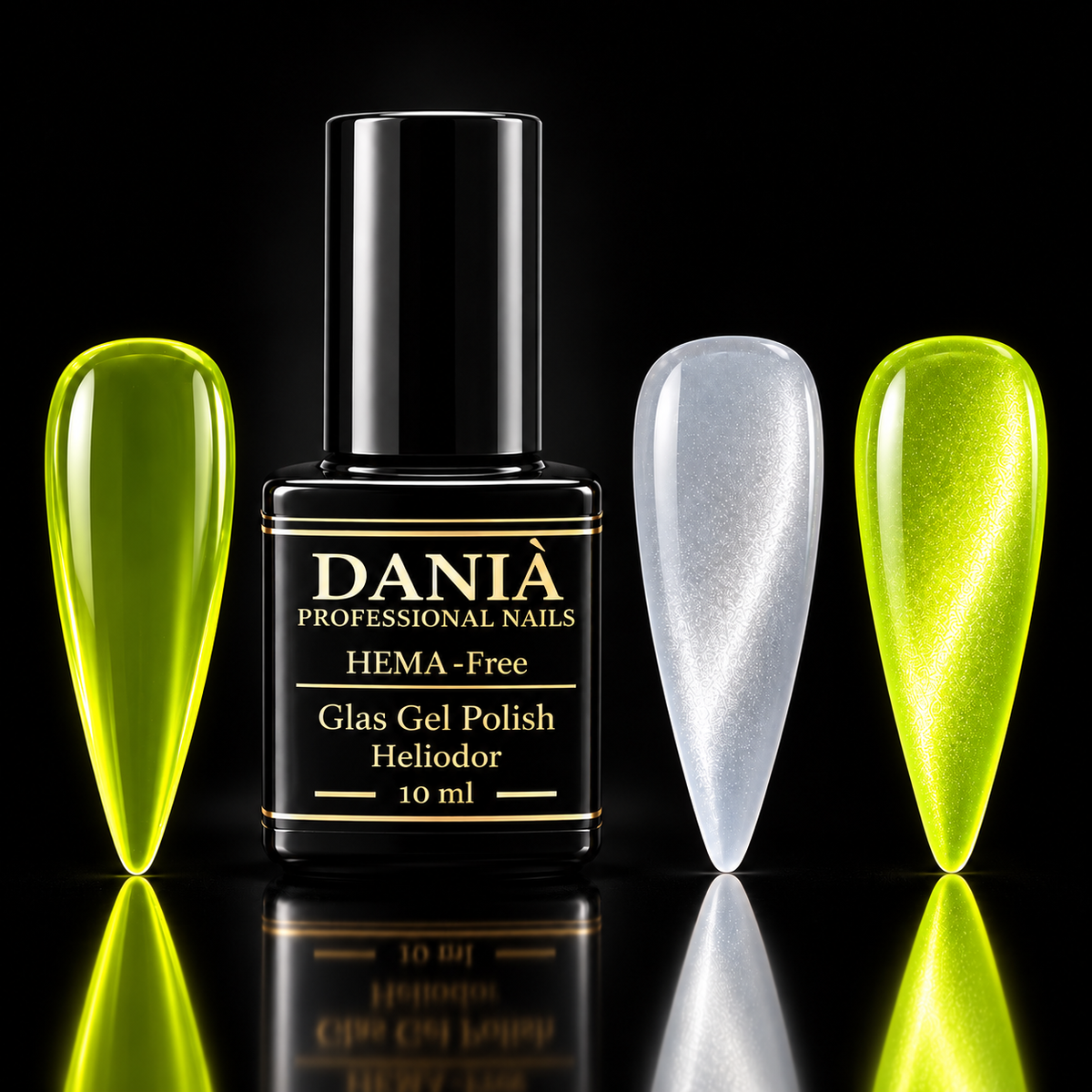 DANIÀ Glass Gel Polish Heliodor 10 ml – Transparent Lime Yellow Jelly Gel Polish