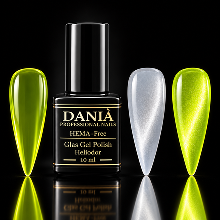 DANIÀ Glass Gel Polish Heliodor 10 ml – Transparent Lime Yellow Jelly Gel Polish