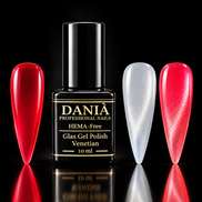 DANIÀ Glass Gel Polish Venetian 10 ml – Transparent Red Jelly Gel Polish