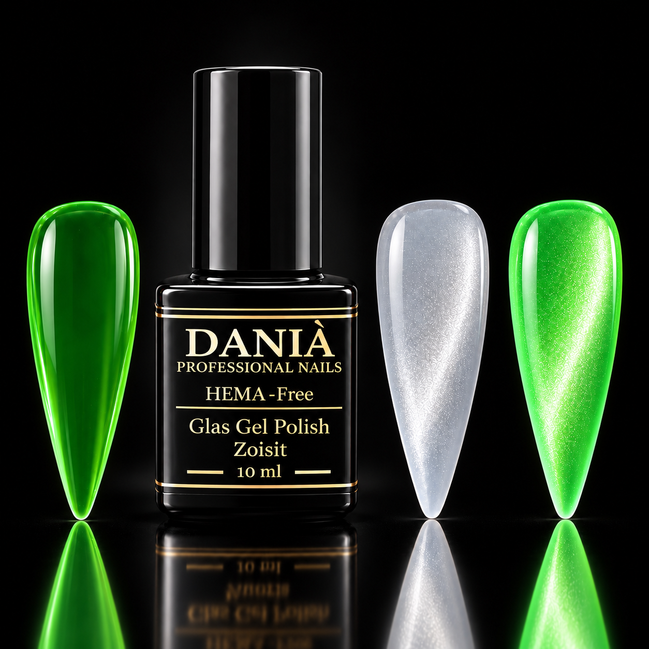 DANIÀ Glass Gel Polish Zoisit 10 ml – Transparent Green Jelly Gel Polish