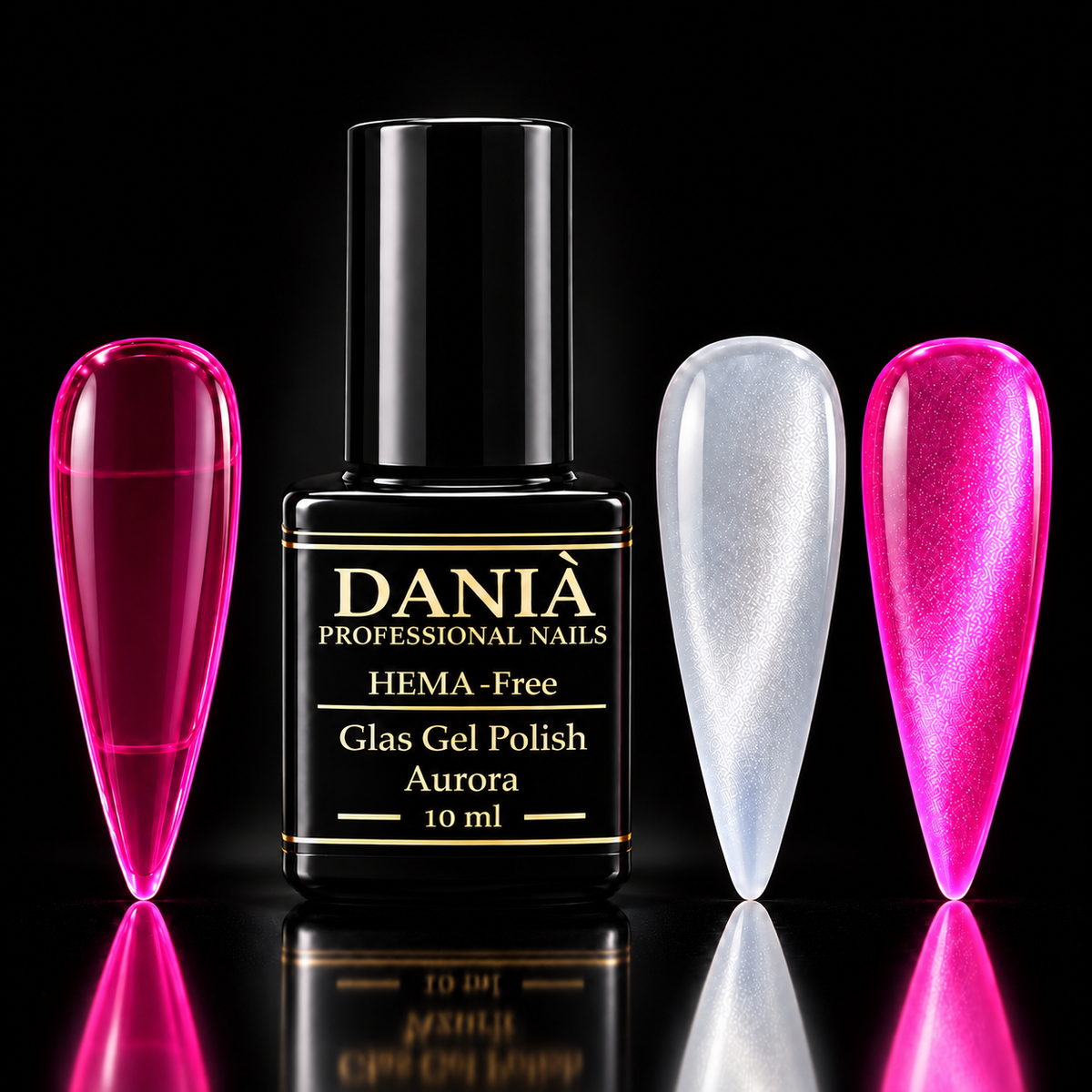 DANIÀ Glass Gel Polish Aurora 10 ml – Transparent Pink Jelly Gel Polish