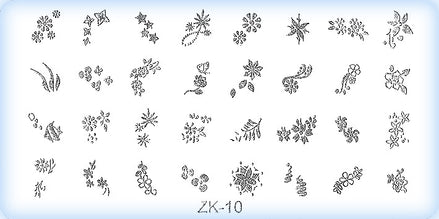 DS Nails Stamping-Schablonen Platte ZK-10
