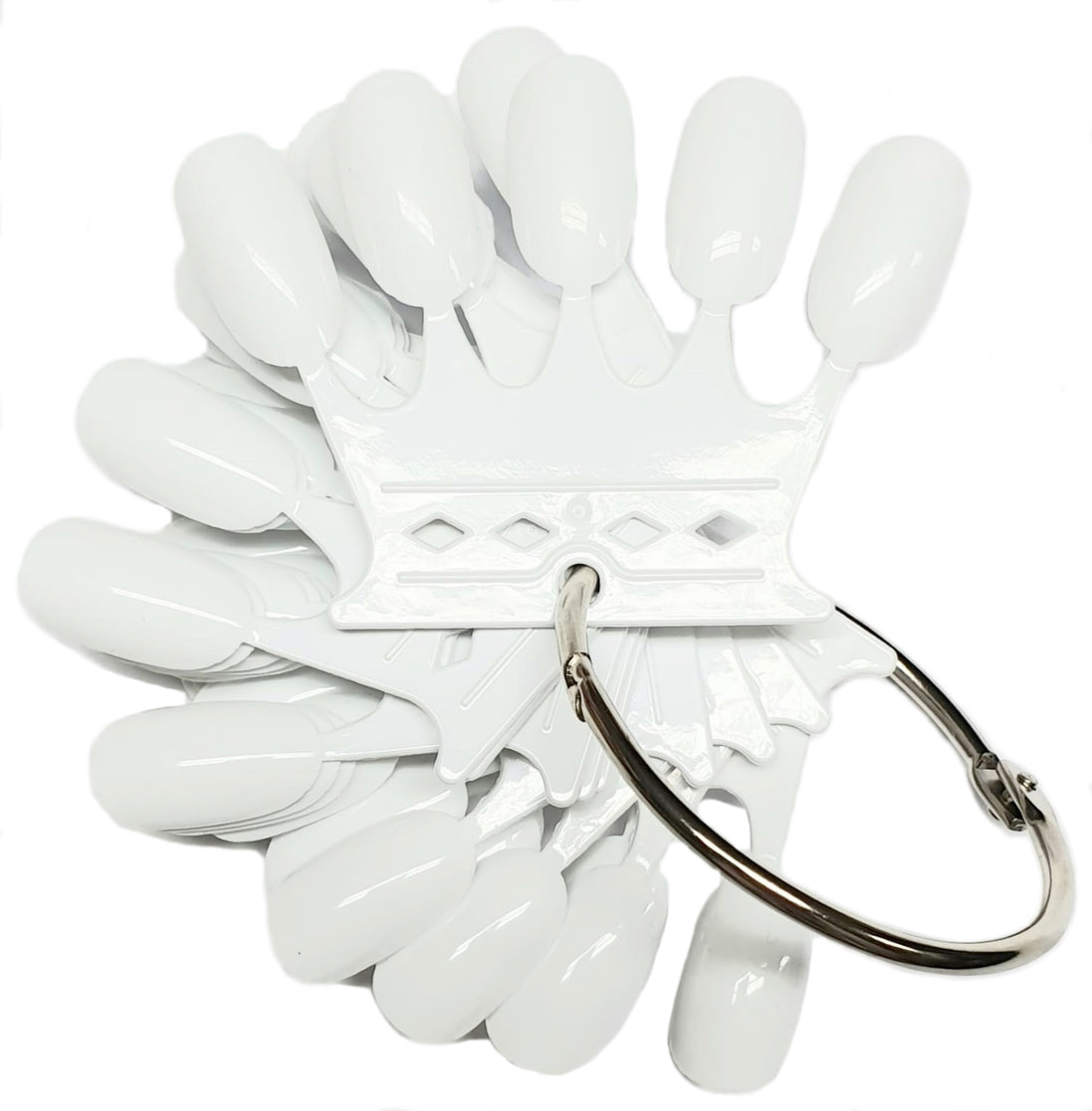 DS Nails 50tips Nail Color Farbdisplay. 10 Crown White