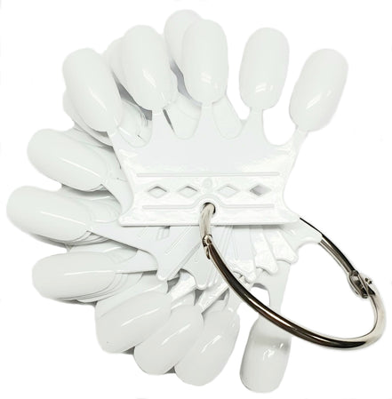 DS Nails 50tips Nail Color Farbdisplay. 10 Crown White