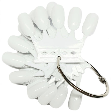 DS Nails 50tips Nail Color Farbdisplay. 10 Crown White