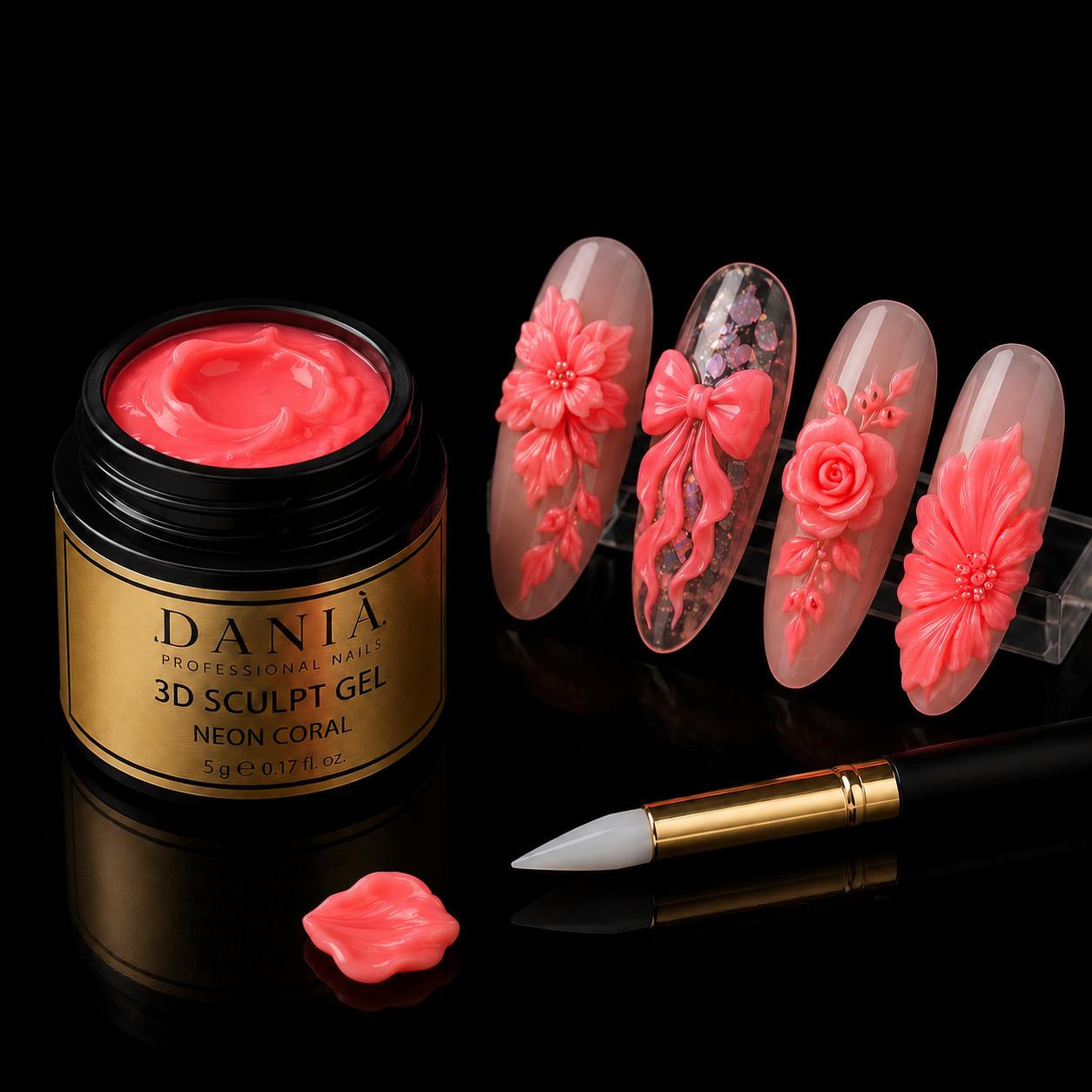 DANIÀ 3D Sculpt Gel Neon Coral 5 g